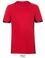SOL´S V-Ausschnitt Sporttrikot mit Mesh-Einsätzen für Kinder, Black/White 6 Jahre (116), LT01719 – Rosso/Nero