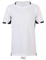 SOL´S V-Ausschnitt Sporttrikot mit Mesh-Einsätzen für Kinder, Black/White 6 Jahre (116), LT01719 – Bianco/Nero