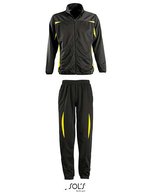 SOL´S Sportlicher Trainingsanzug mit Reißverschluss, Black/Lemon S, LT90300 – Black/Lemon/Black