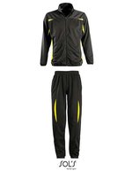 SOL´S Trainingsanzug Camp Nou mit Reißverschluss für Kinder, Black/Lemon 6 Jahre (116), LT90301 – Black/Lemon/Black