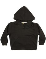 Larkwood Kapuzen-Sweatshirt mit Knopfleiste für Kinder – Black