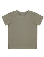 Larkwood Baby-Kinder T-Shirt aus Baumwolle, White 6/12 Monate, LW020 – Khaki