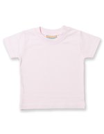 Larkwood Baby-Kinder T-Shirt aus Baumwolle, White 6/12 Monate, LW020 – Pale Pink