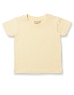 Larkwood Baby-Kinder T-Shirt aus Baumwolle, White 6/12 Monate, LW020 – Pale Yellow