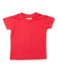 Larkwood Baby-Kinder T-Shirt aus Baumwolle, Sunflower 6/12 Monate, LW020 – Red