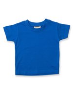 Larkwood Baby-Kinder T-Shirt aus Baumwolle, White 6/12 Monate, LW020 – Royal