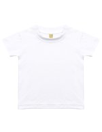 Larkwood Baby-Kinder T-Shirt aus Baumwolle, White 6/12 Monate, LW020 – Sublimations White