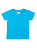 Larkwood Baby-Kinder T-Shirt aus Baumwolle, White 6/12 Monate, LW020 – Turquoise
