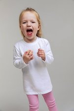 Larkwood Langarm-T-Shirt mit Druckknöpfen für Kinder, Red 0/6 Monate, LW021 – Bild 1