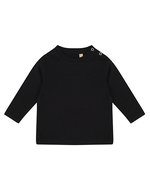 Larkwood Langarm-T-Shirt mit Druckknöpfen für Kinder – Black
