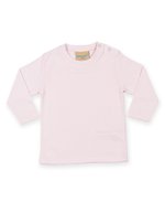 Larkwood Langarm-T-Shirt mit Druckknöpfen für Kinder – Pale Pink