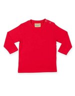 Larkwood Langarm-T-Shirt mit Druckknöpfen für Kinder – Red