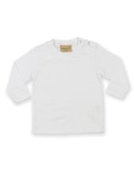 Larkwood Langarm-T-Shirt mit Druckknöpfen für Kinder – White