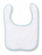 Larkwood Baby Lätzchen mit Pastellrand, White/Pale Blue One Size, LW022 – Bild 1