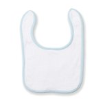 Larkwood Baby Lätzchen mit Pastellrand, White/Pale Blue One Size, LW022 – Bild 3