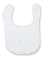 Larkwood Baby Lätzchen mit Pastellrand – White/White
