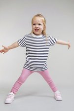 Larkwood Kurzarm-Gestreiftes T-Shirt für Babys, White/Oxford Navy 0/6 Monate, LW027 – Bild 1