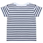 Larkwood Short Sleeve Striped T-Shirt for Babies, White/Oxford Navy 0/6 Monate, LW027 – image 4