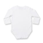 Larkwood Langarm-Bodysuit aus 100% Baumwolle, White 6/12 Monate, LW052 – Bild 4