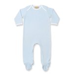 Larkwood Langarm Schlafanzug mit Kontrastdetails, Pale Blue/White 0/3 Monate, LW053 – Bild 3