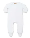 Larkwood Langarm Schlafanzug mit Kontrastdetails, White/White 0/3 Monate, LW053 – Bild 2