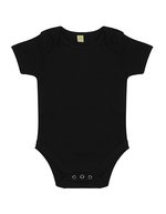 Larkwood Kurzärmeliger Baby-Body mit Envelope-Halsausschnitt – Black
