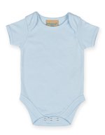 Larkwood Kurzärmeliger Baby-Body mit Envelope-Halsausschnitt – Pale Blue