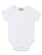 Larkwood Kurzärmeliger Baby-Body mit Envelope-Halsausschnitt, Black 0/3 Monate, LW055 – Bianco