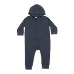Larkwood Kleinkind Fleece Overall mit Kapuze, Heather Grey 6/12 Monate, LW070 – Bild 3