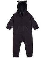 Larkwood Kleinkind Fleece Overall mit Kapuze – Black