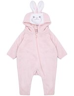 Larkwood Hasen-Overall mit Kapuze und Reißverschluss – Pink