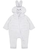 Larkwood Hasen-Overall mit Kapuze und Reißverschluss – White