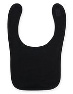 Larkwood Doppellagiges Baby-Lätzchen mit Klettverschluss – Black