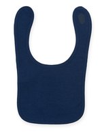 Larkwood Doppellagiges Baby-Lätzchen mit Klettverschluss – Navy