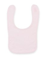 Larkwood Doppellagiges Baby-Lätzchen mit Klettverschluss, Navy One Size, LW082 – Pale Pink