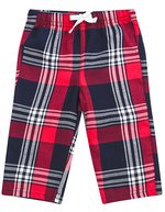Larkwood Baby Tartan Hosen aus Baumwoll-Flanell – Red-Navy Check