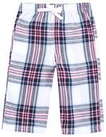 Larkwood Baby Tartan Hosen aus Baumwoll-Flanell – White-Pink Check