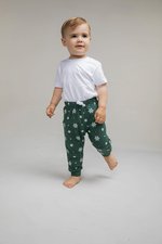 Larkwood Baby Lounge Pants mit elastischem Bund, Navy/White Stripes 0/6 Monate, LW085 – Bild 1