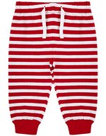 Larkwood Baby Lounge Pants mit elastischem Bund – Red/White Stripes