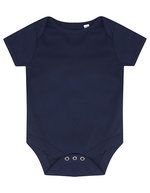 Larkwood Kurzarm-Bodysuit aus Baumwolle mit Druckknöpfen, Black 0/3 Monate, LW500 – Navy