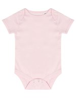 Larkwood Kurzarm-Bodysuit aus Baumwolle mit Druckknöpfen, Black 0/3 Monate, LW500 – Pale Pink
