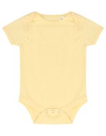 Larkwood Kurzarm-Bodysuit aus Baumwolle mit Druckknöpfen, Black 0/3 Monate, LW500 – Pale Yellow