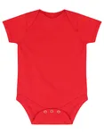 Larkwood Kurzarm-Bodysuit aus Baumwolle mit Druckknöpfen, White 3/6 Monate, LW500 – Red