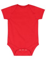 Larkwood Kurzarm-Bodysuit aus Baumwolle mit Druckknöpfen, Black 0/3 Monate, LW500 – Red