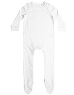 Larkwood Bio-Baumwoll-Schlafanzug mit Druckknöpfen – White