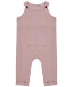 Larkwood Bio-Baumwoll-Latzhose mit Kängurutasche, Navy 0/6 Monate, LW651 – Bild 3