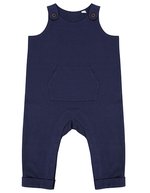 Larkwood Bio-Baumwoll-Latzhose mit Kängurutasche, Navy 0/6 Monate, LW651 – Bild 2