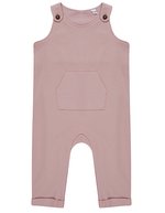 Larkwood Bio-Baumwoll-Latzhose mit Kängurutasche, Navy 0/6 Monate, LW651 – Soft Pink