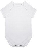 Larkwood Bio-Baumwoll-Bodysuit mit Druckknöpfen – White