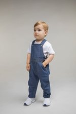 Larkwood Denim Latzhose mit verstellbaren Riemen, Blue Denim 3-4 Jahre, LW700 – Bild 1